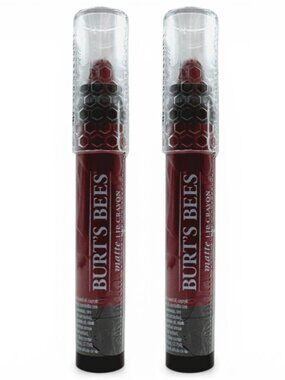 2 Pack Burt’s Bees 100% Natural Matte Lip Crayon 0.11 oz - REDWOOD FOREST 411